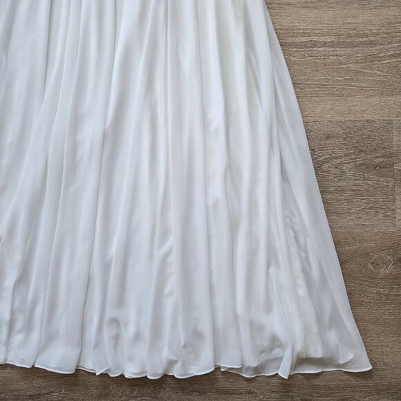 Amsale Custom Bridal Dress Chiffon Wedding Gown Floor-Length Sz 4 New with Tags - Picture 7 of 16